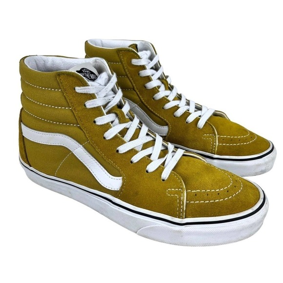 Vans Other - VANS Sk8-Hi Suede Tapered Sneakers Men US Size 9 Women 10.5 Mustard Yellow